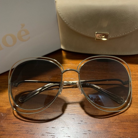 Chloe oversized Carlina square sunglasses- Gray - Picture 2 of 6